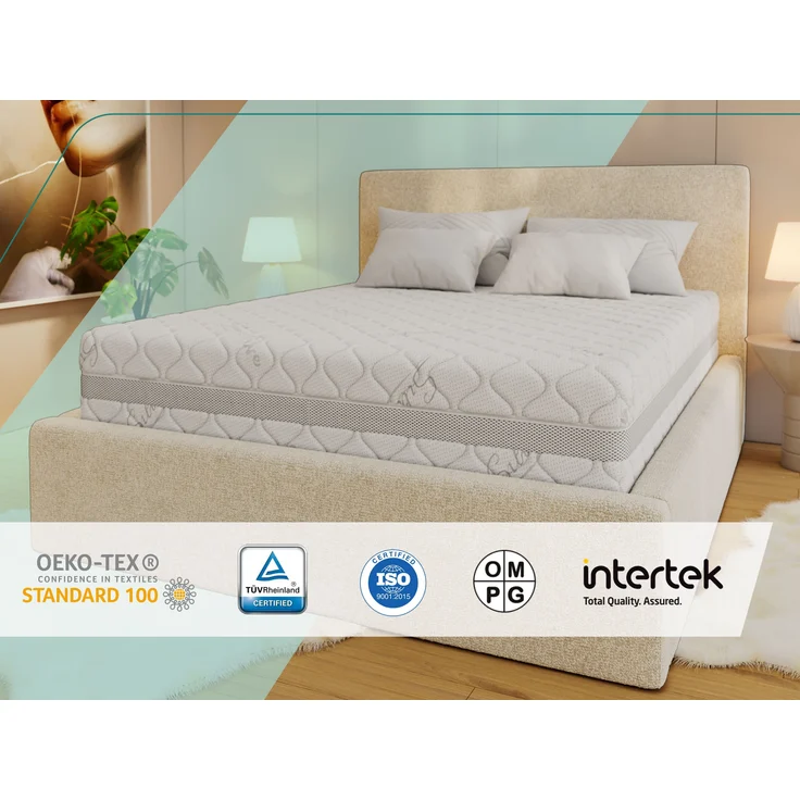 Taschenfederkernmatratze H3 – 7 Zonen Rollmatratze, abnehmbarer waschbarer Bezug, für Allergiker geeignet, Latex - 120 x 200 cm - TENE - SIVO – Bild 6