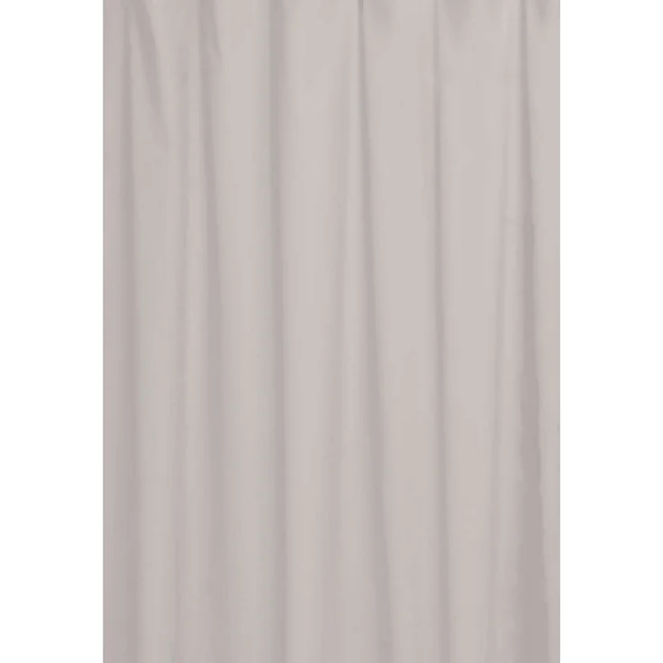 Euroshowers GmbH Duschvorhang Neutral Sandgrau 180 × 200 cm Polyester mit 12 Ringen Breite 180 cm