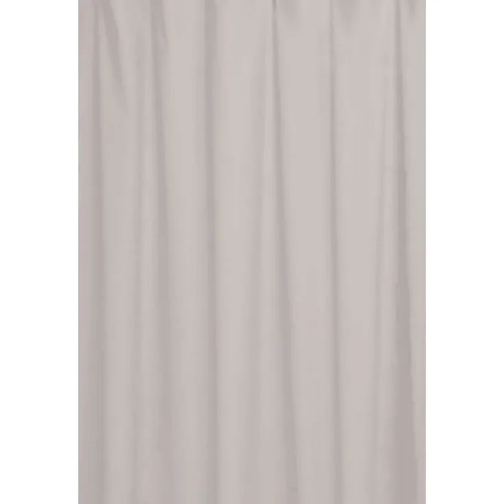Euroshowers GmbH Duschvorhang Neutral Sandgrau 180 × 200 cm Polyester mit 12 Ringen Breite 180 cm