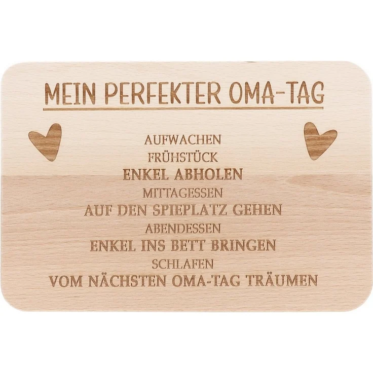 Spruchreif® Frühstücksbrett · Frühstücksbrettchen aus Holz mit Gravur · Geschenk für Großeltern – Bild 4