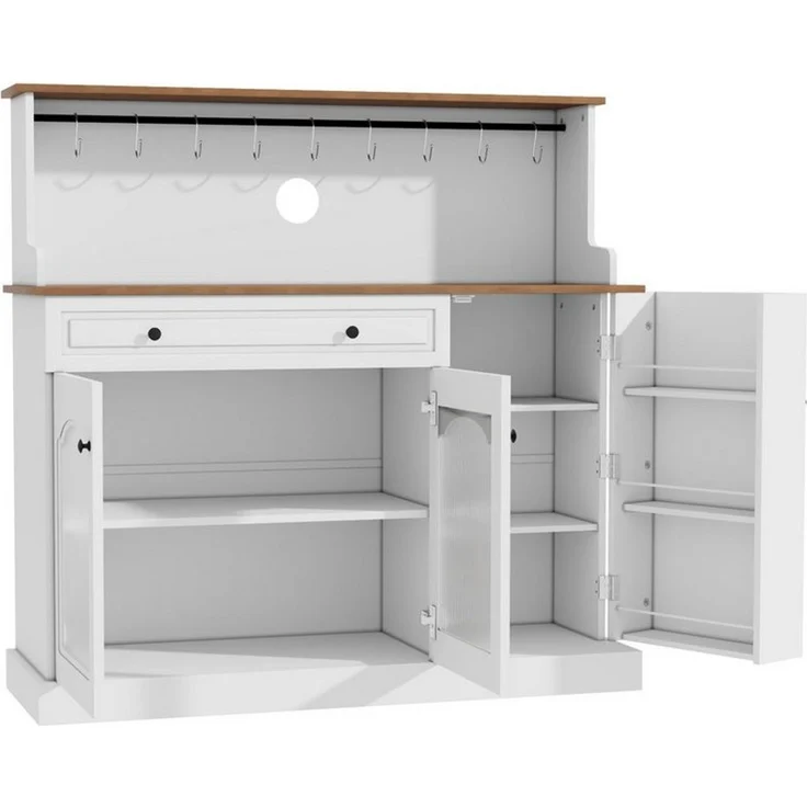HOLTICO Sideboard Küchenschrank mit Arbeitsplatte, Küchenbuffet Buffetschrank (1 St), Weinschrank mit Schublade und Oberer Ablage – Bild 3