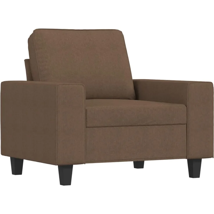 vidaXL Sessel mit Hocker Braun 60 cm Stoff 3201146 – Bild 2
