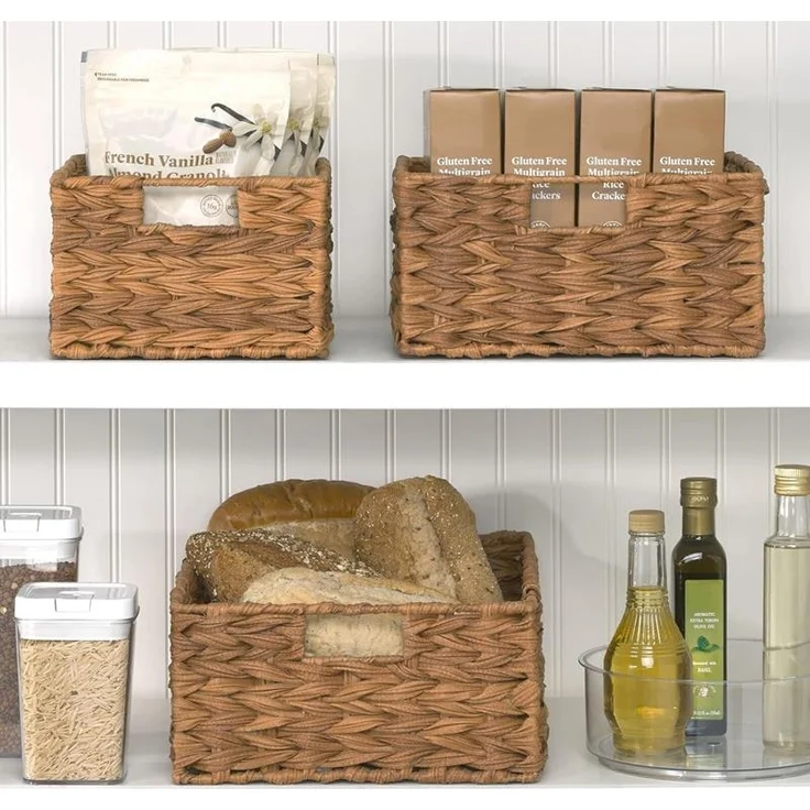 mDesign Aufbewahrung Flechtkorb Schrankkorb Regalbox Organizer 6er Set Braun – Bild 3