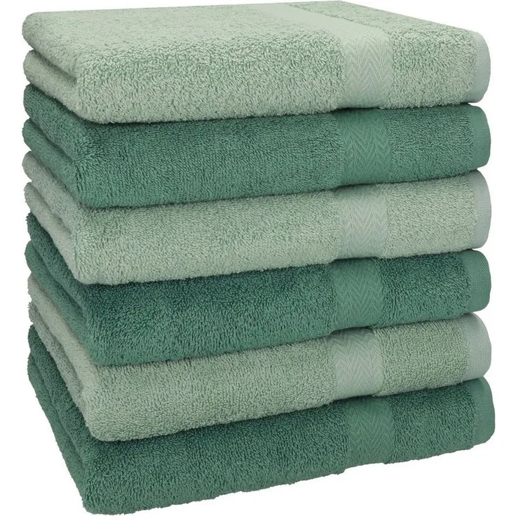 Betz Handtücher 6 Stück Handtuch Set 50 x 100 cm Premium Farbe heugrün/tannengrün, 100% Baumwolle (Set, 6-St)