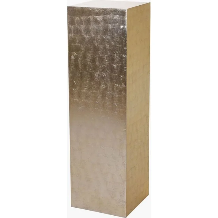 VIVANNO Blumenständer Fiberglas PODEST Säule, Gold Blattoptik Hochglanz 30x30x100 cm – Bild 3