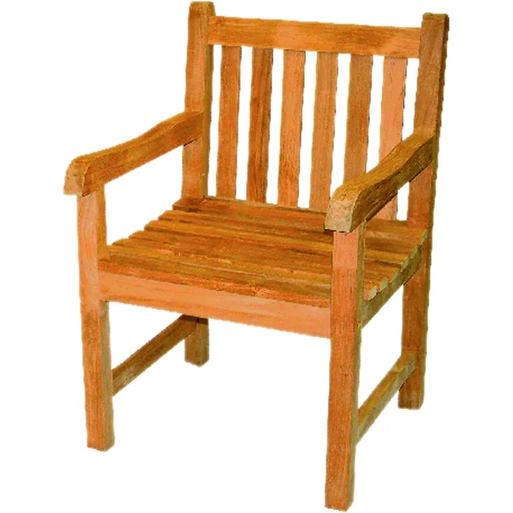 Premium Teak Sessel mit Armlehne Gartenstuhl Gartensessel Gartenmöbel natur