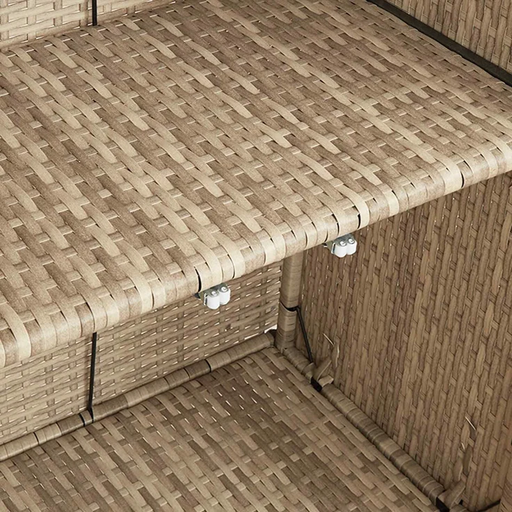 vidaXL Aufbewahrungsschrank mit Regal Beige 100 x 36 x 102 cm Rattan 4103824 – Bild 8
