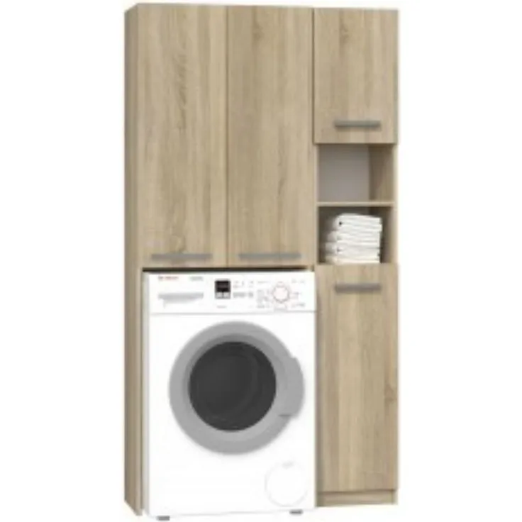 pressiode Badregal Waschmaschinenschrank Badschrank Badregal lange Tür