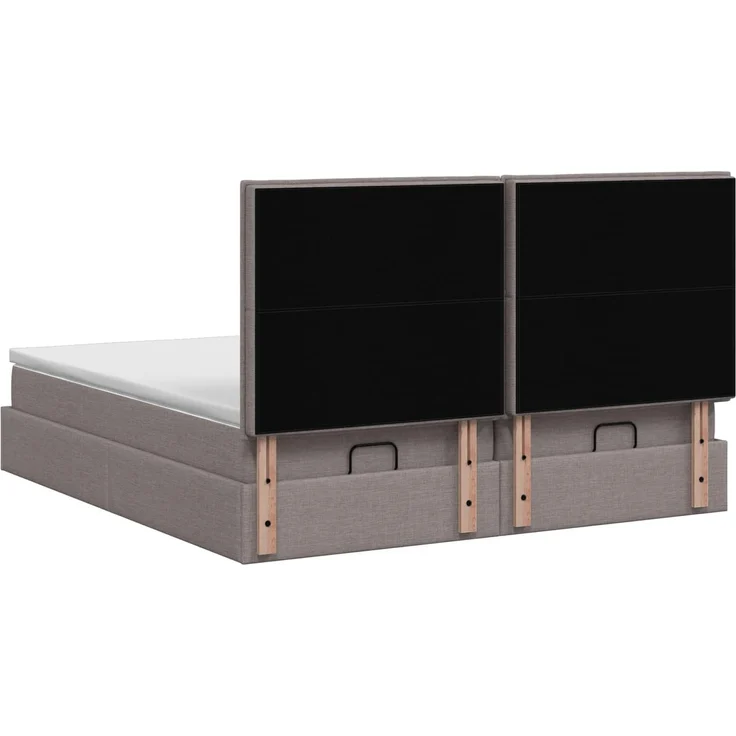 vidaXL Ottoman-Bett mit Matratze und LED Taupe 180 x 200 cm Stoff 3458420 – Bild 10