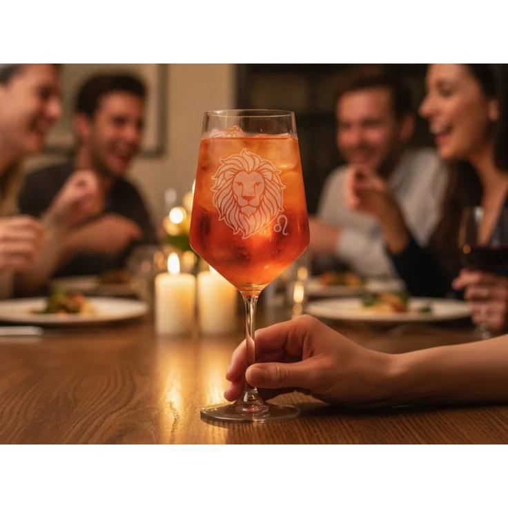 Valhalla Weinglas Löwe Gravur 350ml sp spülmaschinenfest, 1-tlg, Glas, Atemberaubende Darstellung – Bild 3
