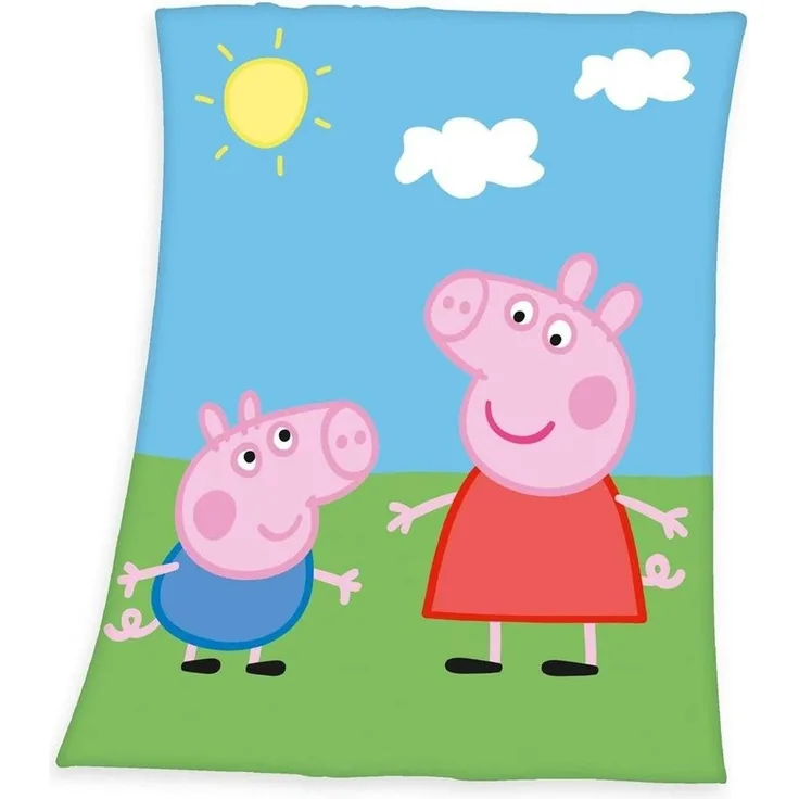 Babydecke Peppa Pig Fleece-Decke Gr. 130x160 cm Kuscheldecke, Herding, Kinder Kuscheldecke Babydecke