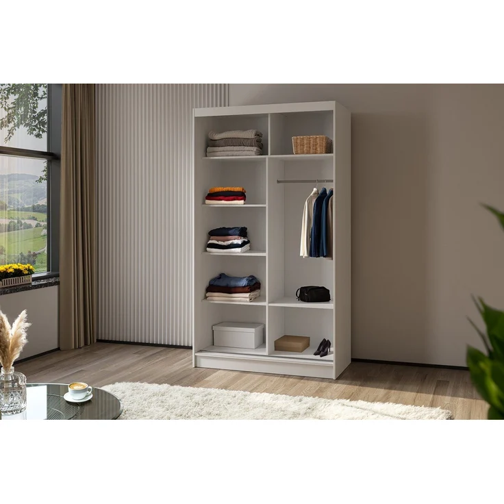 Beautysofa Schwebetürenschrank Gaja (120, 150, 180, 200 oder 240 cm breit, weiß, schwarz, graphit, artisan, Kaschmir Farbe) – Bild 3