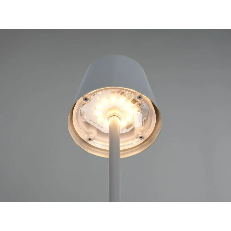 Akku LED Tischleuchte DIAZ kabellos für Innen & Außen, Grau - 21cm klein – Bild 6