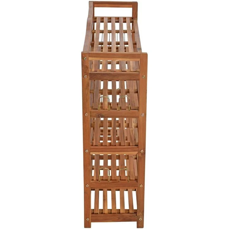 Schuhregal Holz Schuhschrank Schuh Regal 5 Etagen Schuhständer Schuhablage Bank – Bild 3
