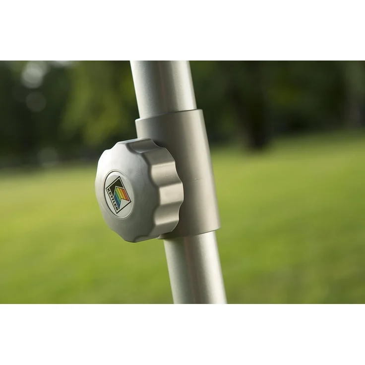 Kettler 'EASY PUSH' Schirm, Aluminium, silber / taupe, Ø 300 cm – Bild 4