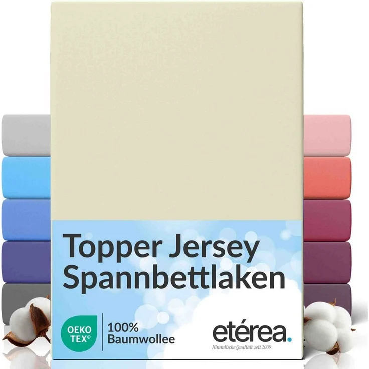 etérea Himmlische Qualität Spannbettlaken etérea Comfort Jersey Topper Spannbettlaken, Jersey, Gummizug: rundum, (1 Stück) – Bild 5