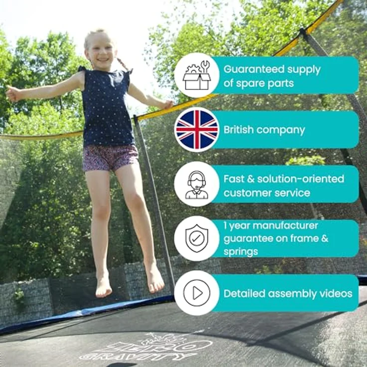Ultima 5 Zero Gravity Trampolin 305x213cm, inkl. Leiter und Sicherheitsnetz, TÜV geprüft, für Nutzer bis 100kg – Bild 5