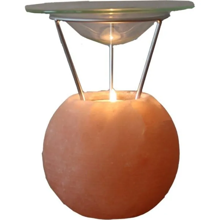 Salzkristall Aromalampe PETITE BALL, ca. 940 g, Höhe ca. 14 cm
