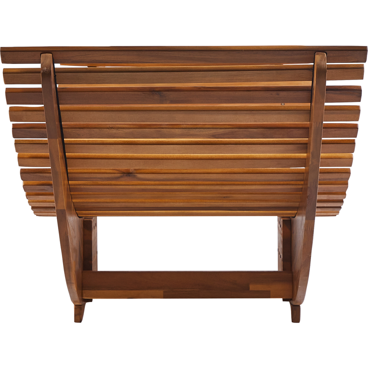 Sonnenliege mit Kissen BRESCIA PREMIUM Akazienholz Blau – Bild 6