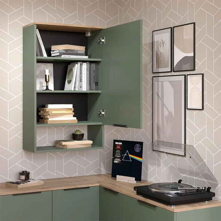 Hängeschrank Wido Grün 60 x 100 cm mit Tür Vicco – Bild 5