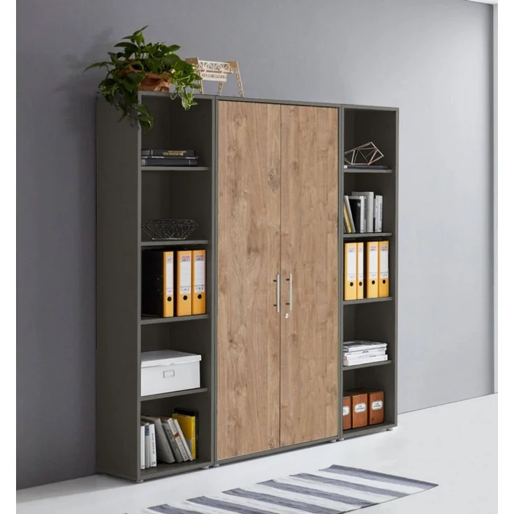 BMG Möbel Aktenschrank Office Edition 3 (Schrankwand Set, 3tlg) abschließbar, matt oder Hochglanz lackiert – Bild 1