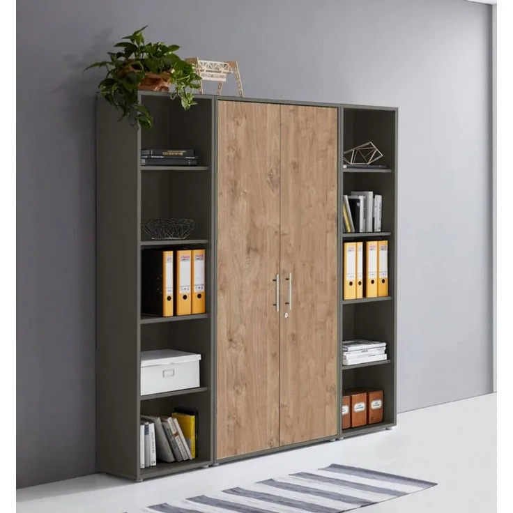 BMG Möbel Aktenschrank Office Edition 3 (Schrankwand Set, 3tlg) abschließbar, matt oder Hochglanz lackiert