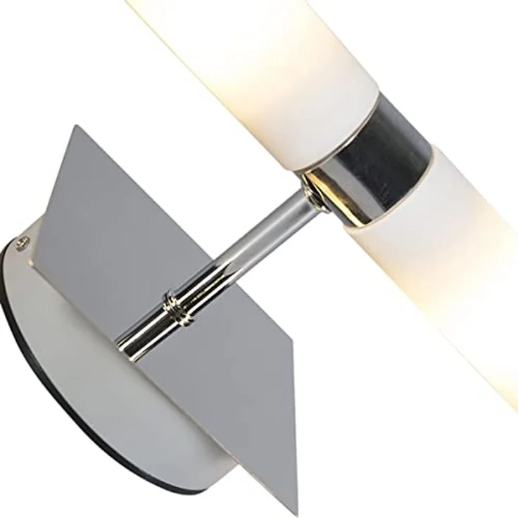 Qazqa Wandleuchte Bath, ohne Leuchtmittel, G9, Chrom, Modern, Stahl, 2-flammig – Bild 6