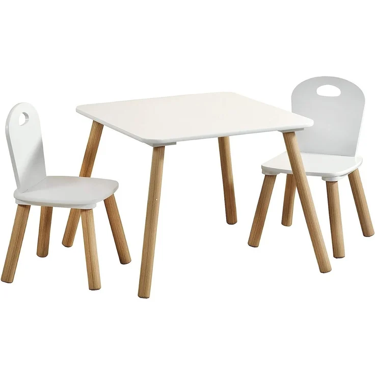 Kesper Kindertisch Set inkl. 2 Stühle, Faserplatte weiß / natur – Bild 1