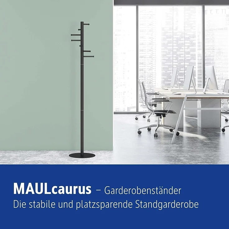 Maul Garderobenständer Maulcaurus 7 Kleiderstangen 177cm schwarz – Bild 2