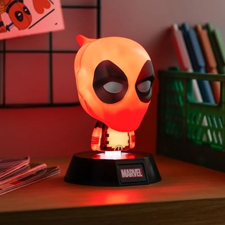 Deadpool Offiziell lizenziertes Disney Marvel 3D-Icon-Licht für Büro, Gaming-Raum, Schlafzimmer, Marvel-Fan-Geschenk-Dekor & Zubehör-Nachtlicht – Bild 3