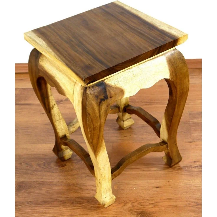 livasia Opiumtisch livasia Opiumtisch, Couchtisch, Beistelltisch Akazie, 36x36x50cm – Bild 2