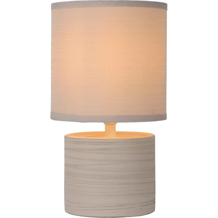 LUCIDE GREASBY - Tischlampe - Ø 14 cm - 1xE14 - Beige