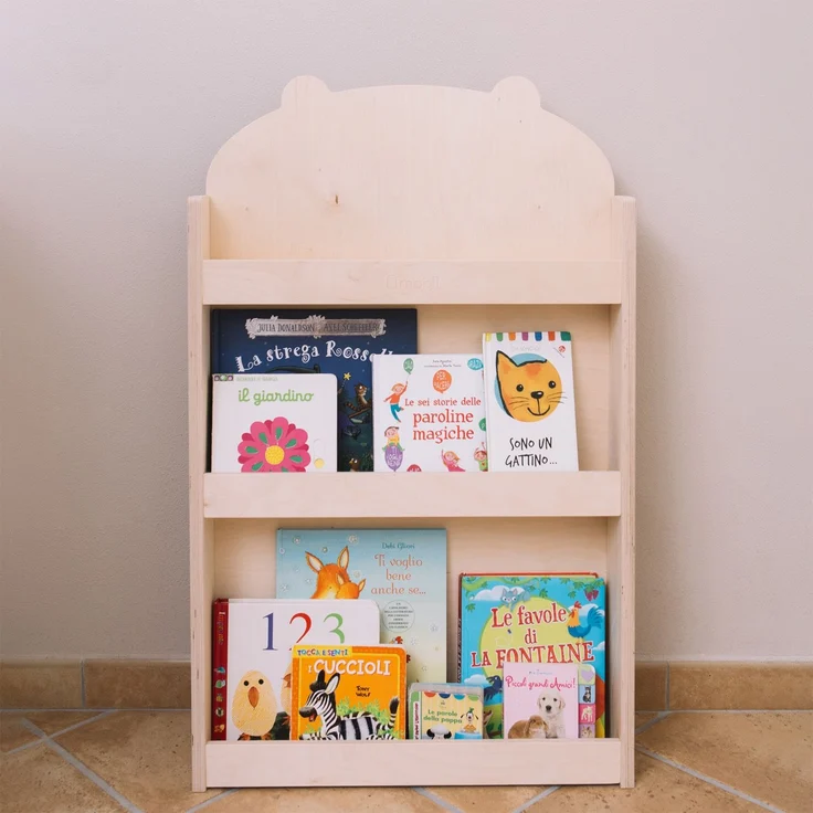 Dotty Natural Haus Bücherregal Montessori Multiplex 60 x 95 x 13 cm Natur – Bild 6