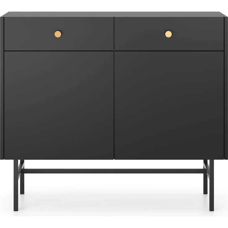 Selsey 'Divenos' Sideboard 2-türig, schwarz, ca. 89 x 104 x 39 cm – Bild 2