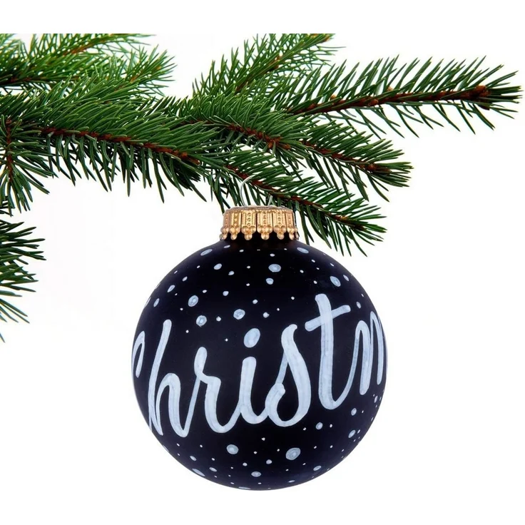 Weihnachtsbaumkugel zum Beschriften 8cm Christbaumschmuck Weihnachtsdeko – Bild 2