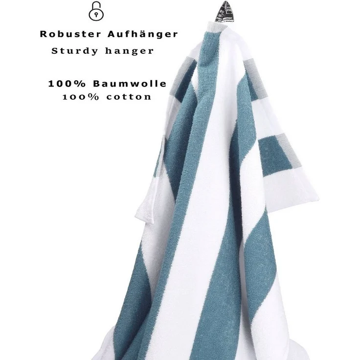 Betz Saunatuch Badetuch XXL Berlin mt Streifen Größe 70 x 180 cm, 100% Baumwolle (1-St) – Bild 2
