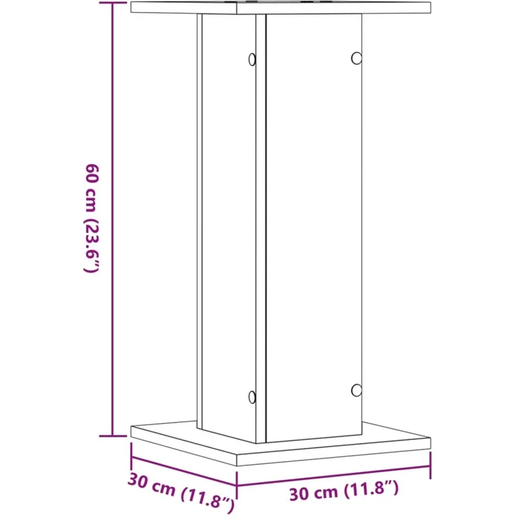 vidaXL Pflanzenständer 2 Stk. Grau Sonoma 30x30x60 cm Holzwerkstoff 3307860 – Bild 9