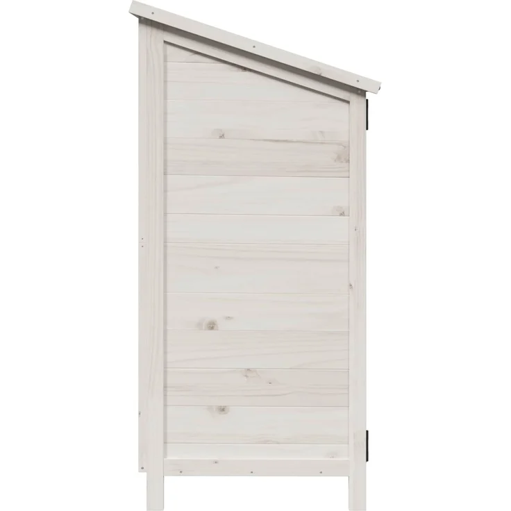 vidaXL Gartenschuppen Weiß 106,5 x 56 x 113,5 cm Massivholz aus Fichte 42033441 – Bild 6