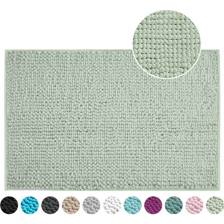 OTTO home Badematte Vanessa Chenille, Standard & Premium, 15mm oder 20mm, auch als 2er Set, rutschhemmend beschichtet, schnell trocknend, strapazierfähig, fußbodenheizungsgeeignet, Polyester, rechteckig, Uni Farben, besonders weich, flauschig, Badvorleger