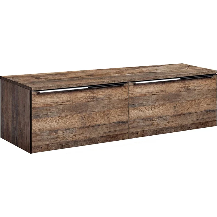 Waschtischunterschrank 160cm mit 2 Auszügen PUEBLA-56 in Vintage Oak Eiche, B/H/T 160,4/48,5/46 cm – Bild 9