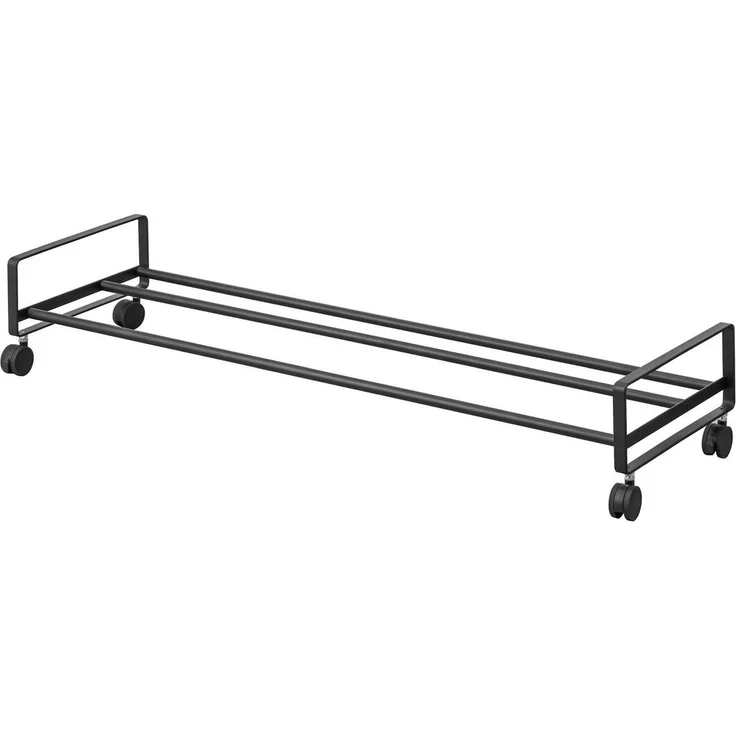 Yamazaki Schuhregal "Tower" aus Metall, mit Rollen, 83x14x27cm, Schuhständer, Schuhablage flach, rollbar für bis zu 4 Paar Schuhe – Bild 2