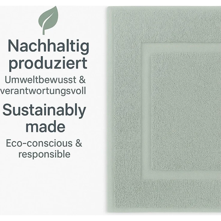 Betz Badematte 2er Set Badvorleger Premium Badematte Badteppich Größe 50x70 cm, beidseitig nutzbar, Baumwolle, Qualität 650g/m² – Bild 4