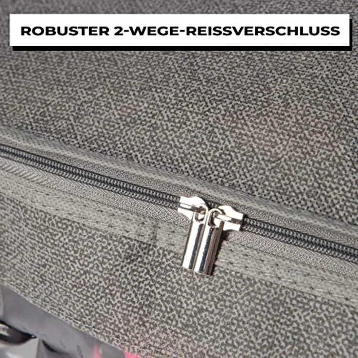 Centi Unterbettkommode Unterbettbox 100l Aufbewahrungstasche für Decken und Kissen (Spar Set, 4 St, 100x45x15 cm), faltbar, mit Sichtfenster – Bild 6