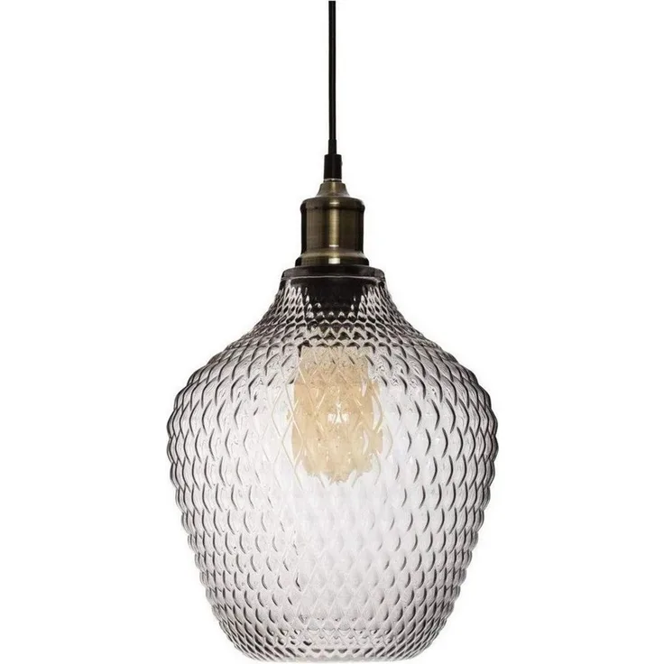 Atmosphera Créateur d'intérieur Pendelleuchte Glas-Deckenleuchte OMAHA, 25 cm, transparente Farbe - Atmosphera, Leuchte mit Dekofunktion, ohne Leuchtmittel