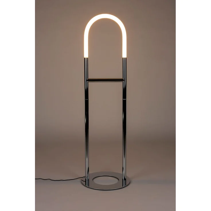 Zuiver Stehlampe Arch Chrome mit Metallfuß und römischem Bogendesign Silber 40x40x135 cm – Bild 3