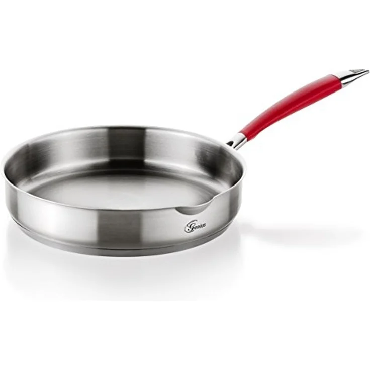 Genius - Steelfit Edelstahl Pfanne mit Glasdeckel Ø 24cm – Bild 3