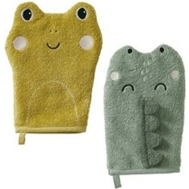 vertbaudet Waschhandschuh 2er-Set Baby Waschhandschuhe OZEAN – Bild 6