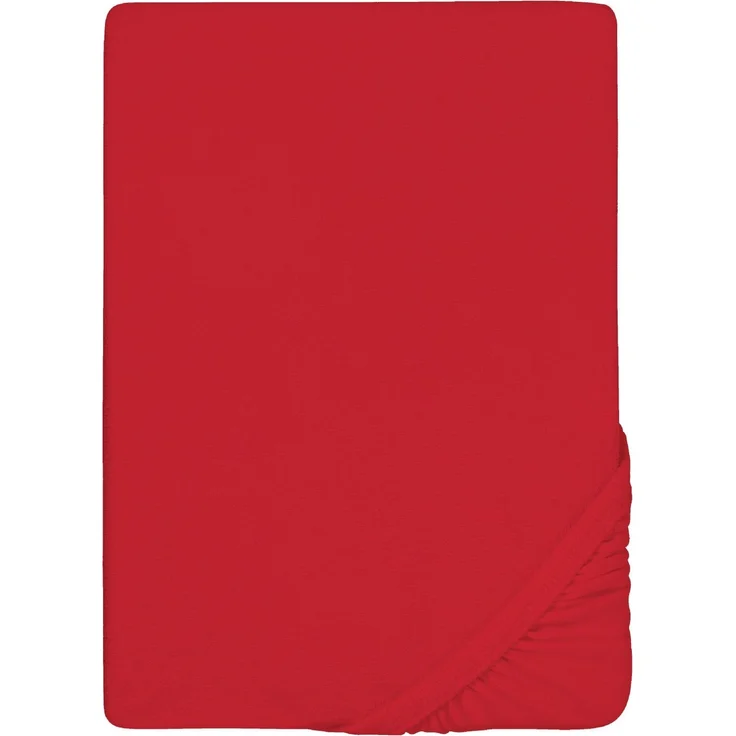 biberna Frottee-Stretch-Spannbetttuch 0012344, rot, 1x 180x200 cm - 200x200 cm – Bild 5