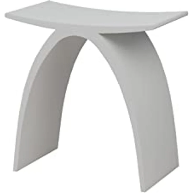 Bernstein Badhocker PB4001 (einsetzbar als Ablage- oder Sitzfläche), aus Mineralguss / Design Duschhocker / Sitzhocker / Matt – Bild 1