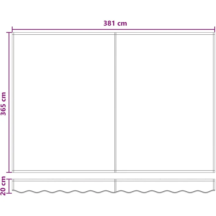vidaXL Ausziehbare Markise, Hellgrau und Weiß, 4 x 3.5 m – Bild 8